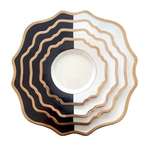 Accueil Assiette de fruits noirs Phnom Penh Sun Flower Dinner Dish Wedding Hotel Western Dinner Plate Dish Nordic Style Ceramic - Product Image 4