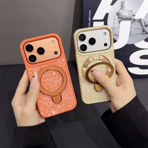 Funda de Lujo con Purpurina Brillante y Anillo Soporte Cuadrado para iPhone 17, 17 Air, 17 Pro Max - Funda para Mujer - Product Image 2