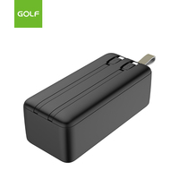 Double USB Charge Rapide PD 20W Vente en Gros Centrale Électrique au Lithium Câble Intégré Banque d'Alimentation Numérique LCD 40000mAh
