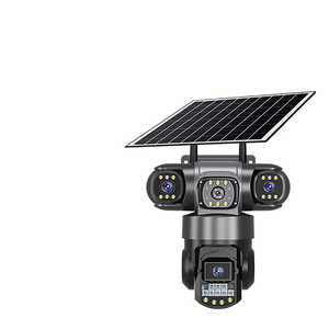 6MP V380 Pro 2 1 ai tích hợp năng lượng mặt trời an ninh ánh sáng CCTV Camera IP 4G hai chiều nói chuyện 3 ống kính 200W Điện nhựa LED đường phố Pin - Product Image 1