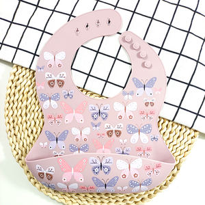 シリコンボウルスプーン学習幼児赤ちゃん大人のよだれかけセット防水赤ちゃんよだれかけを食べる子供のためにカラフルシリコナベバロエプロン - Product Image 2