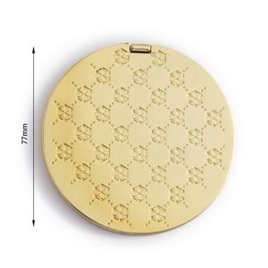 Custom Logo Small Round Shape Travel Folding <b>Makeup</b> Cosmetic <b>Compact</b> Pocket Mirror - Product Image 2