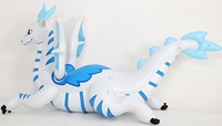 Vente chaude PVC Gonflable Flying Dragon petit gris mat pour les amateurs de dessins animés