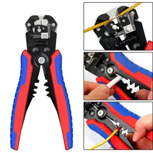 HS-D2 Wire Strippers 3 In 1 Automatic Cutter Crimping Tool 10-24AWG 0.2-6.0mm2 Multifunctional Cable Stripping Plier