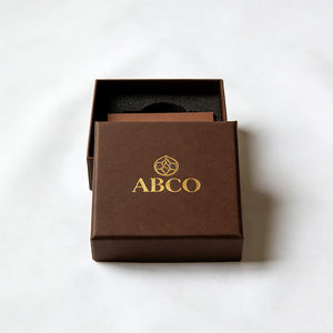Caja de Regalo Cuadrada de Joyería de Lujo Reciclable con Logotipo, Caja de Cartón para Guardar Collares, Colgantes, Anillos y Pulseras de la Marca ABCO - Product Image 5
