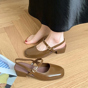 Zapatos de Ballet Elegantes para Mujer, Primavera-Verano 2026, Punta Cerrada, Tacón Bajo, Correa de Tobillo con Hebilla - Product Image 4