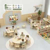 Ensemble table et chaise pour enfants Hikeylove, style Montessori moderne, en bois, pour utilisation en maternelle, garderie, salle de classe, écologique, sûr pour les tout-petits, pour l'étude