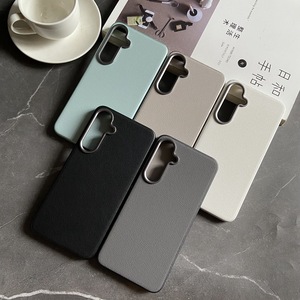 Kaou cho s25ultra kinh doanh sang trọng da Kết cấu TPU trường hợp khó khăn với nút kim loại chống sốc & ống kính bảo vệ màu rắn - Product Image 5