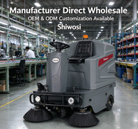 Balayeuse électrique S6 avec réservoir d'eau intégré, suppression de la poussière, machine de balayage de sols industriels