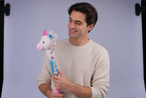 Juguete interactivo para perros 4 en 1-Estilo unicornio: papel arrugado + chirriador + banda elástica + cuerda de algodón, compañero de juegos para mascotas - Product Image 4