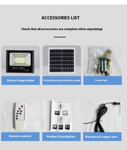 Projecteur de haute qualité ip67 étanche 25W 35W 60W 80W 200W projecteur solaire avec projecteurs solaires télécommandés