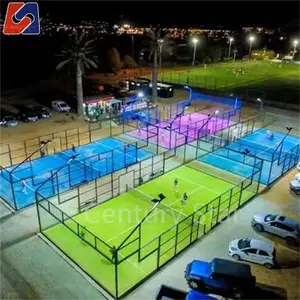 New Designed Indoor/outDoor Padel Court Panoramic Paddle Tennis Court With 12mm High-Density Padel Turf Courts