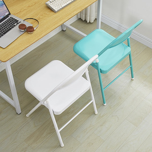 Iron Folding <b>Chair</b> Metal Minimalist Design <b>Stackable</b> For Balcony Leisure <b>Dining</b> <b>Chair</b> Adult Portable Home Use - Product Image 3