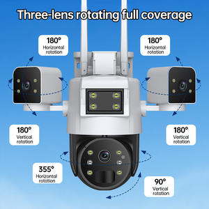 Rscamtom 4G Солнечная камера наружная Водонепроницаемая трехэкранная сигнализация для обнаружения движения человека двухсторонней голосовой камеры безопасности Солнечная 4G - Product Image 4