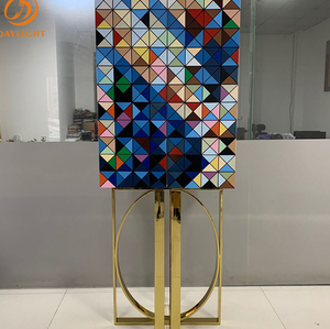 Angolo di esposizione del mini <span class=keywords><strong>bar</strong></span> del vino della casa di lusso di progettazione su ordinazione all'ingrosso con l'armadio della gamba dell'acciaio inossidabile in legno per il salone - Product Image 5