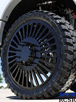 RCSR 22x8.25 24x8.25 26x8.25 28x8.25 30x8.25 Jantes de camion forgées sur mesure noires 8x6.5 8x170 Jantes de camion compatibles avec Ford F-450 F-250