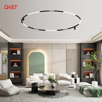 Spot LED magnétique rond DC48V en aluminium pour rail, éclairage de plafond, série de spots magnétiques circulaires