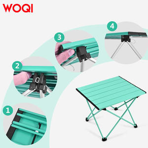 Mesa plegable mini para camping Woqi de 56x40x40 cm, mesa rectangular portátil de aluminio para exteriores, para picnic y barbacoa. - Product Image 1