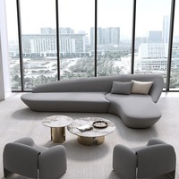 Ensemble de canapés d'angle irréguliers de style contemporain GEDO pour la maison, le bureau, le hall d'hôtel, la réception, les salles de réunion, les clubs, les bureaux de vente