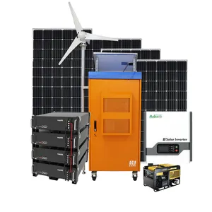 Off Grid Zonne-En Windenergiesysteem 30kva 50kva 100kva 3 Fasen Zonne-Energiesystemen Complete Kit