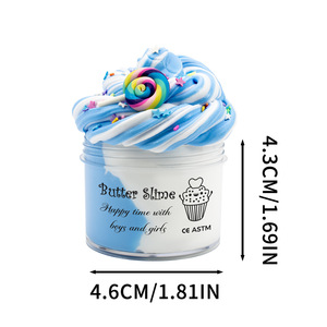 CHENXI Birthday Gifts Fine Butter <strong>Slime</strong> <strong>Kit</strong> Silky Soft Texture Customizable Non-toxic Stress Relief Toys for Kids Cloud <strong>Slime</strong> - Product Image 2