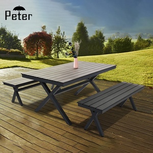 Cadre en aluminium Poly Bois Restaurant Extérieur Des Bancs et Des Tables pour le Parc, Jardin, Patio, <span class=keywords><strong>Balcon</strong></span> - Product Image 6