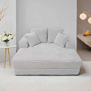 Custom Cloud Couch Soft Corduroy <b>Space</b>-<b>saving</b> Bedroom Balcony <b>Single</b> Compression Sofa for Living Room Bedroom - Product Image 5
