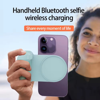 Station de charge sans fil 3 en 1, support photo magnétique pour selfie, compatible BT, anti-vibration pour Android/iOS iPhone