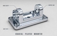 Support de fixation pivotant en aluminium 6061 chromé miroir pour usinage CNC 3 axes de pièces en acier inoxydable