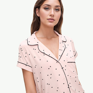 Set <span class=keywords><strong>Pigiama</strong></span> Termico Personalizzato in <span class=keywords><strong>Cotone</strong></span> e Bambù per <span class=keywords><strong>Donna</strong></span>, <span class=keywords><strong>con</strong></span> <span class=keywords><strong>Bottoni</strong></span>, Set <span class=keywords><strong>Pigiama</strong></span> Morbido, Completo Loungewear Femminile - Product Image 2