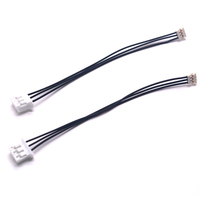 Arnés de cableado de 4 pines, conjunto de Cable Sata con chaqueta de PVC, conector JST XH, conjunto de Cable Har en conjunto de Cable negro, 2 uds.