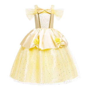 Costume pour enfants de la série MS Yellow, robe de princesse de Noël pour fille, robe de fête d'anniversaire - Product Image 2