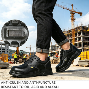 Chaussures de sécurité pour hommes avec embout en acier résistant aux perforations, respirantes, légères, résistantes à l'usure, résistantes aux acides et aux alcalis, pour l'été - Product Image 2