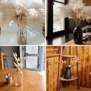 Commercio all'ingrosso 45cm centrotavola matrimonio decorazione soffice pampa erba Bouquet Set marrone naturale nero arancio essiccato - Product Image 5