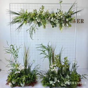 Sfondo Floreale Artificiale Realistico ZIKE con <span class=keywords><strong>Fiori</strong></span> <span class=keywords><strong>di</strong></span> Seta e Fogliame Verde per Vetrine <span class=keywords><strong>di</strong></span> Negozi e Matrimoni - Stile Moderno - Product Image 2