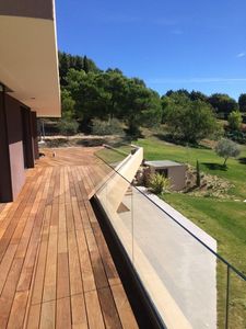 Balustrade de clôture en verre de main courante sans cadre simple en aluminium et en métal contemporaine simple en aluminium <span class=keywords><strong>U</strong></span> canal mental - Product Image 2