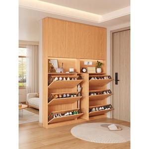 Zapatero Plegable de Madera Maciza XHA para Sala de Estar, Diseño Moderno Ultrafino con Puertas Abatibles - Product Image 1