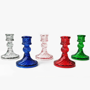 Customized Colorful Decorative Crystal <strong>Glass</strong> Taper Candle Holder <strong>Glass</strong> <strong>Candlestick</strong> - Product Image 4