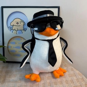 Nuova Borsa Elegante con Espressione Astratta, Peluche a Forma di Pinguino, Simpatico Giocattolo Divertente Unisex in Cotone PP, 11-30cm, Regali Transfrontalieri - Product Image 2