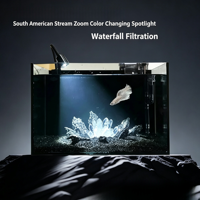 USMILEPET Eco Landscape Aquarium en verre pour la maison, réservoir de bureau pour Betta, réservoir écologique pour plantes aquatiques pour Betta et animaux aquatiques