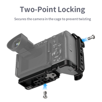 Cage de caméra personnalisée en alliage d'aluminium noir pour FX2 avec griffe porte-accessoire et rail NATO, portable et anti-rayures, OEM disponible