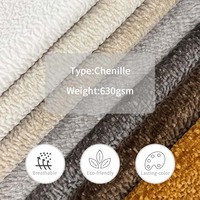 Tissus d'ameublement en microfibre chenille 100 % polyester tricoté de qualité supérieure, ignifuges, pour canapés, textiles de maison et automobiles