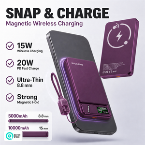 พาวเวอร์แบงค์แม่เหล็กแบบ<span class=keywords><strong>ชาร์จ</strong></span>เร็ว 5000 มิลลิแอมป์ พร้อมโลโก้สั่งทำ ที่ชาร์จโทรศัพท์ 15 วัตต์ บางเฉียบ พกพาสะดวก <span class=keywords><strong>ชาร์จ</strong></span>ไร้สาย - Product Image 2