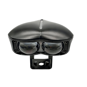 Phare de moto LED en forme de pêche haute puissance 30W avec yeux de démon rouges, phares antibrouillard étanches pour camion, voiture, VTT - Product Image 1