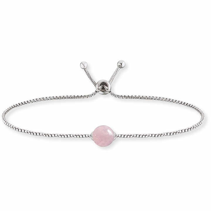 ERB-LILGEM-RQ Silver Fashion Bracelet with Rose Petal Detail