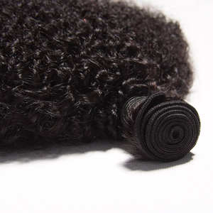 Extensions de cheveux humains afro bouclés crépus de qualité supérieure, Remy, Mongolie, fermeture à double trame, cheveux vierges bruts, origine américaine, tous - Product Image 3