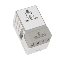 Foxcan 35W Adaptador de corriente de viaje universal de carga rápida Convertidor USB mundial para teléfonos celulares Android y función de cámara PD