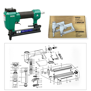 Grapadora de aire de grado Industrial y DIY HuaJian 1022J herramientas eléctricas neumáticas para construcción y muebles grapas de acero de 10mm-22mm - Product Image 6