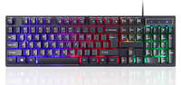 Keyboard Gaming lampu latar LED 104 kunci, Keyboard Gaming Kombo Harga kompetitif Mouse optik nirkabel 3D antarmuka USB