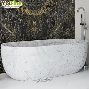 Vendita calda moderna vasca da bagno indipendente in marmo di pietra naturale per interni in vendita